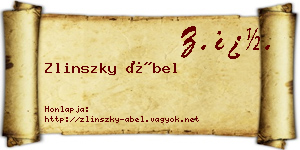 Zlinszky Ábel névjegykártya